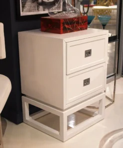 Worlds Away Oliver Side Table White 8 Worlds Away Oliver Side Table White