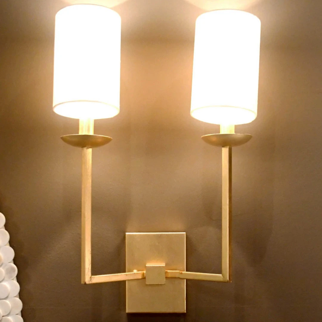 Worlds Away New Arrivals Stanley Sconce Gold Leaf 2 Worlds Away New Arrivals Stanley Sconce Gold Leaf