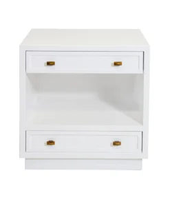 Worlds Away Warren Nightstand White New Arrivals