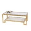 Worlds Away New Arrivals Winston Coffee Table Gold Leaf