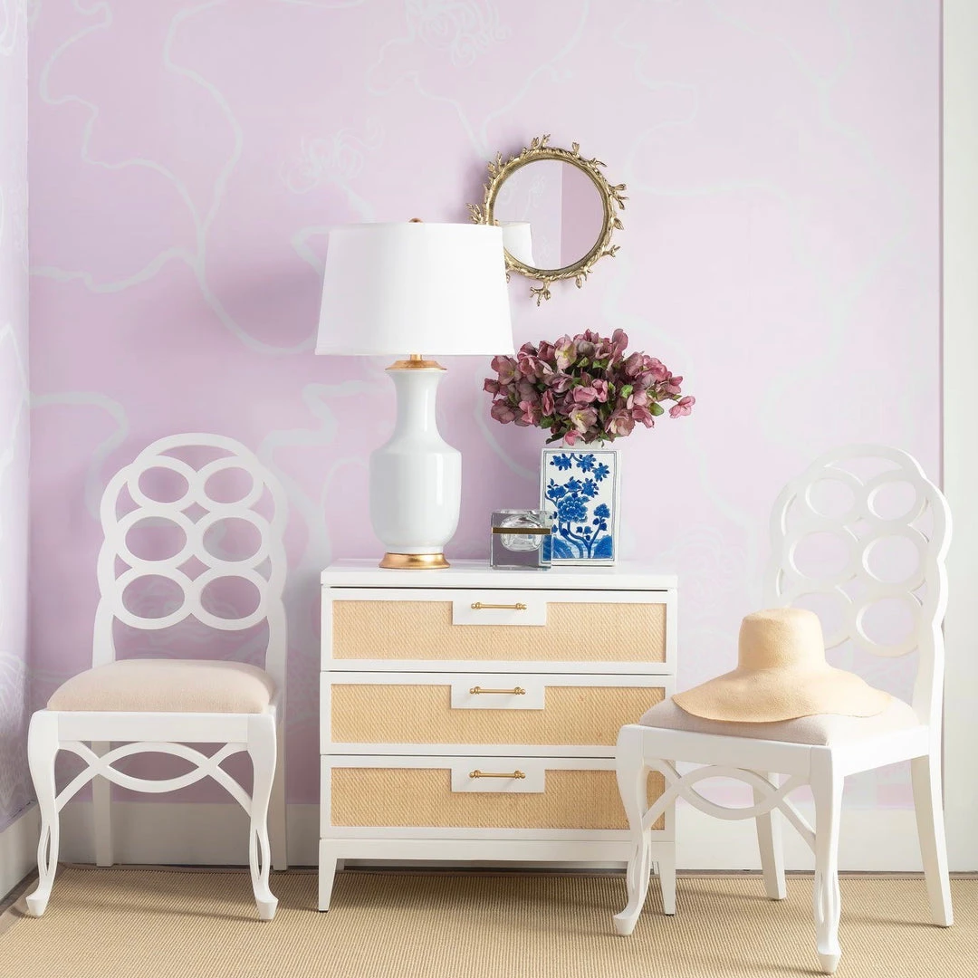 Bungalow 5 New Arrivals Astor 3 Drawer Side Table White 2 Bungalow 5 New Arrivals Astor 3 Drawer Side Table White