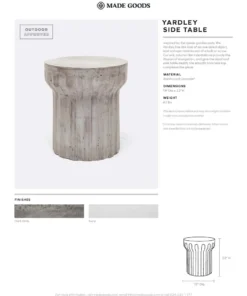 Made Goods Yardley Side Table Ivory New Arrivals 7 Made Goods Yardley Side Table Ivory New Arrivals