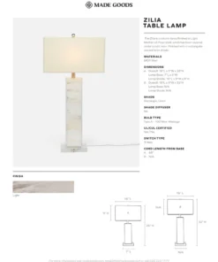 Made Goods Zilia Table Lamp Short