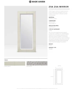 Made Goods Zsa Zsa Mirror Cream Ostrich Full Grain Leather New Arrivals