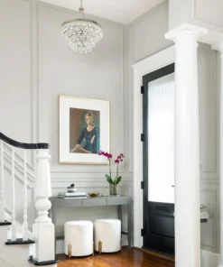 Arteriors Home Warby Ottoman Sterling Velvet