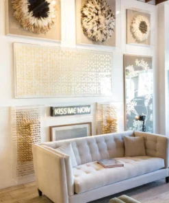 Natural Curiosities Vertical Golden Feathers Framed Artwork New Arrivals