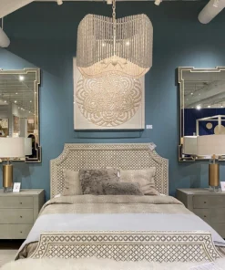 Made Goods Camille Chandelier White Gesso Metal