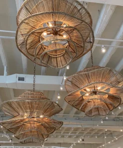 Made Goods Alondra Chandelier Large Natural Rattan New Arrivals