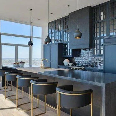 Arteriors Home Calvin Bar Stool Black Leather And Brass 2 Arteriors Home Calvin Bar Stool Black Leather And Brass