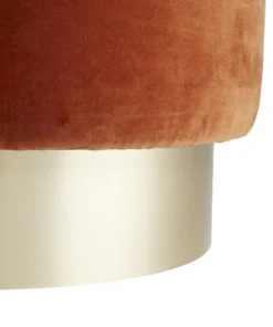 Arteriors Home Avalon Ottoman Persimmon Velvet