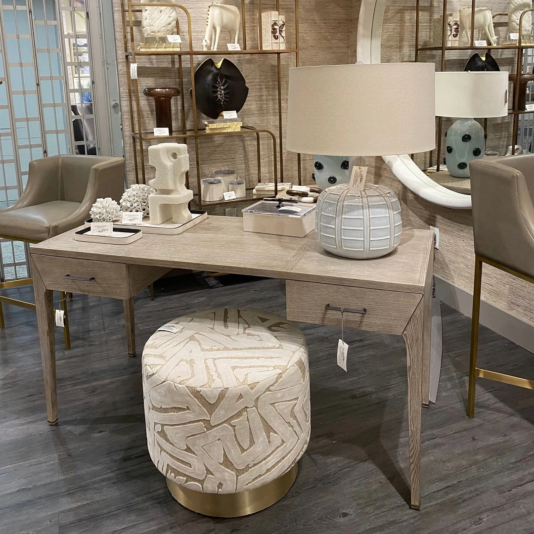 Arteriors Home New Arrivals Avalon Ottoman Swiss Coffee Champagne Swivel 4 Arteriors Home New Arrivals Avalon Ottoman Swiss Coffee Champagne Swivel