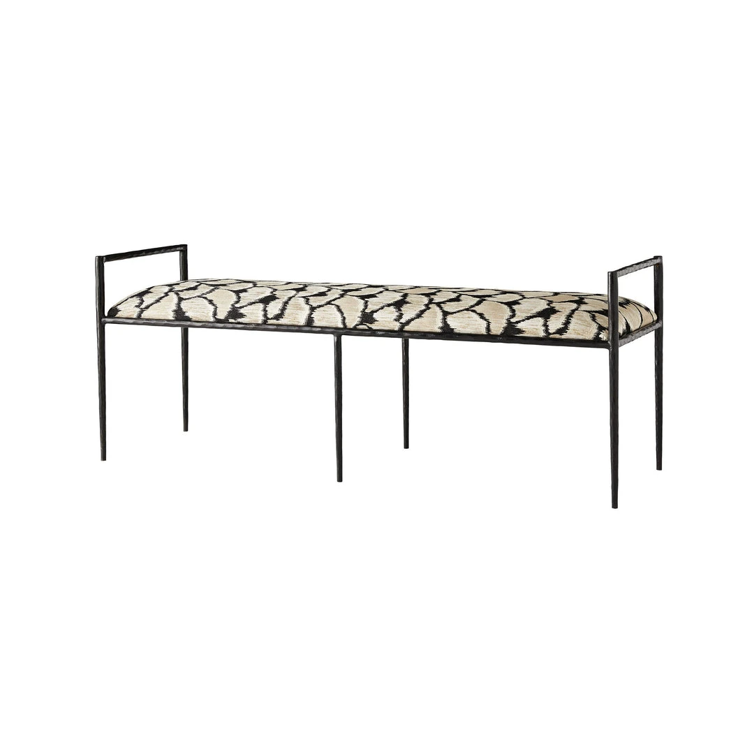 Arteriors Home Barbana Bench Ocelot Embroidery New Arrivals 1 Arteriors Home Barbana Bench Ocelot Embroidery New Arrivals