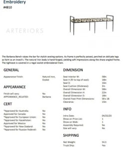 Arteriors Home Barbana Bench Ocelot Embroidery New Arrivals 17 Arteriors Home Barbana Bench Ocelot Embroidery New Arrivals