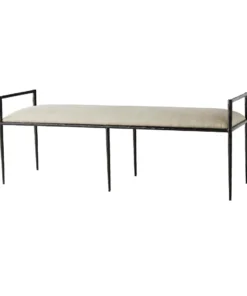 Arteriors Home Barbana Bench Natural Oatmeal Linen New Arrivals