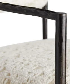 Arteriors Home New Arrivals Barbana Chair Facet Cream Chenille