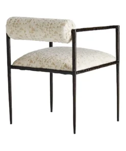 Arteriors Home New Arrivals Barbana Chair Facet Cream Chenille