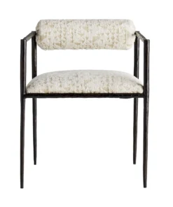 Arteriors Home New Arrivals Barbana Chair Facet Cream Chenille