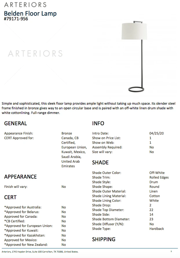 Arteriors Home Belden Floor Lamp Bronze 7 Arteriors Home Belden Floor Lamp Bronze