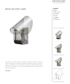 Arteriors Home Bend Accent Lamp Smoke New Arrivals 27 Arteriors Home Bend Accent Lamp Smoke New Arrivals