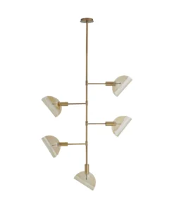 Arteriors Home Bend Chandelier Amber Brass