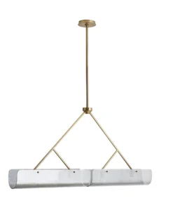 Arteriors Home Bend Linear Pendant Smoke Brass