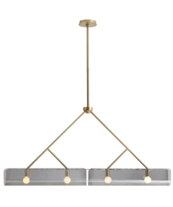 Arteriors Home Bend Linear Pendant Smoke Brass