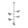 Arteriors Home Bend Chandelier Smoke Steel