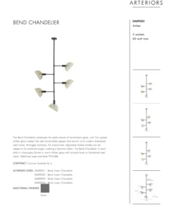 Arteriors Home New Arrivals Bend Chandelier Amber Steel 29 Arteriors Home New Arrivals Bend Chandelier Amber Steel