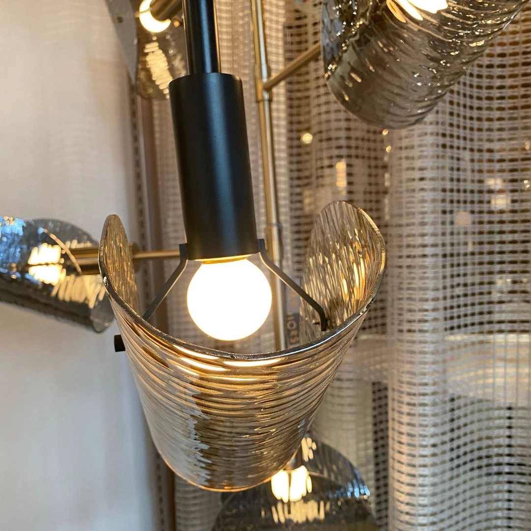 Arteriors Home New Arrivals Bend Chandelier Amber Steel 5 Arteriors Home New Arrivals Bend Chandelier Amber Steel