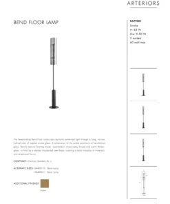 Arteriors Home New Arrivals Bend Floor Lamp Smoke 23 Arteriors Home New Arrivals Bend Floor Lamp Smoke