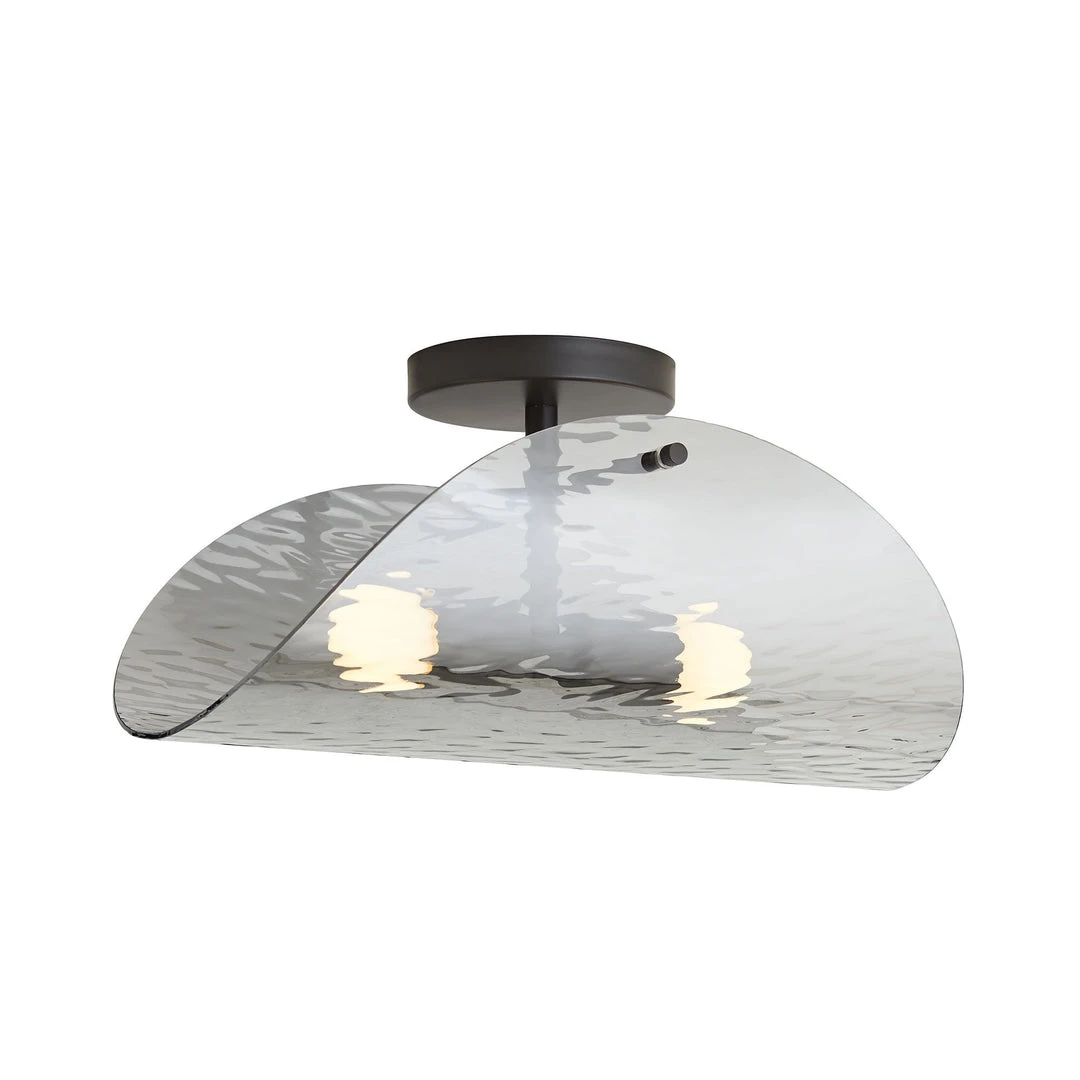 Arteriors Home New Arrivals Bend Flushmount Smoke And Steel 6 Arteriors Home New Arrivals Bend Flushmount Smoke And Steel