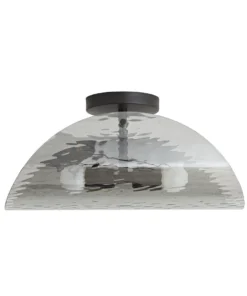 Arteriors Home New Arrivals Bend Flushmount Smoke And Steel