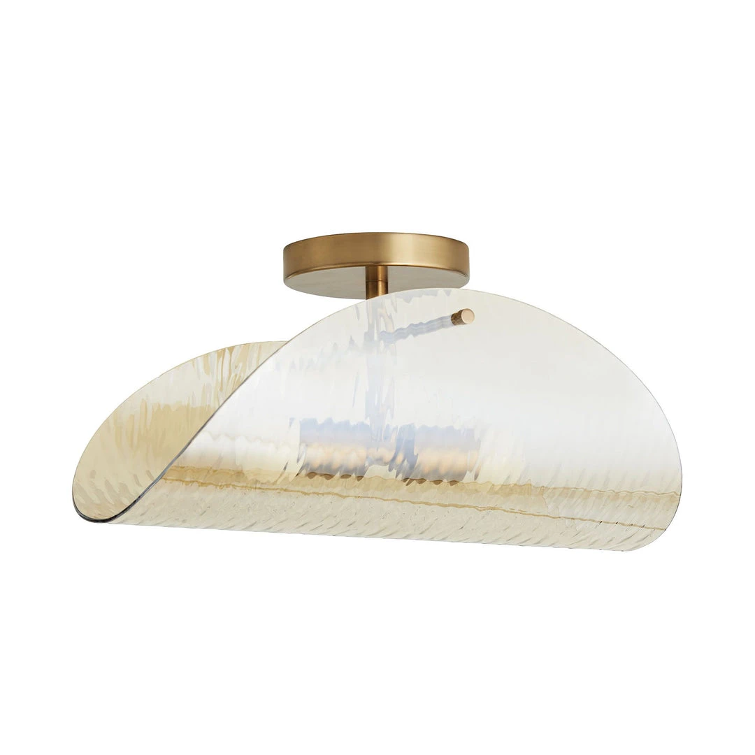 Arteriors Home New Arrivals Bend Flushmount Amber And Brass 5 Arteriors Home New Arrivals Bend Flushmount Amber And Brass