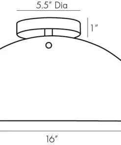 Arteriors Home Bend Flushmount Smoke And Brass 16 Arteriors Home Bend Flushmount Smoke And Brass