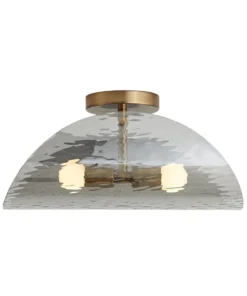 Arteriors Home Bend Flushmount Smoke And Brass