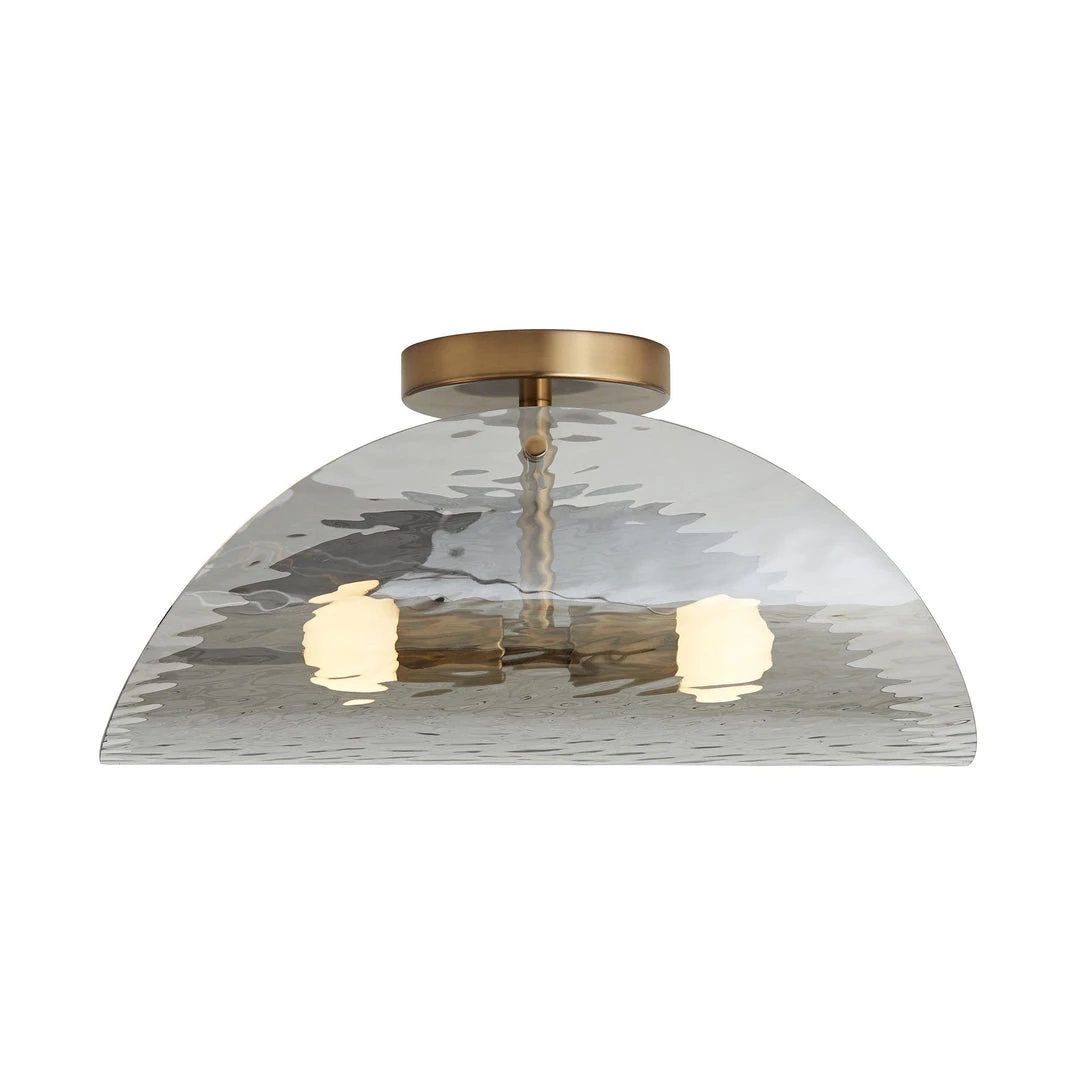 Arteriors Home Bend Flushmount Smoke And Brass 2 Arteriors Home Bend Flushmount Smoke And Brass