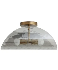 Arteriors Home Bend Flushmount Smoke And Brass