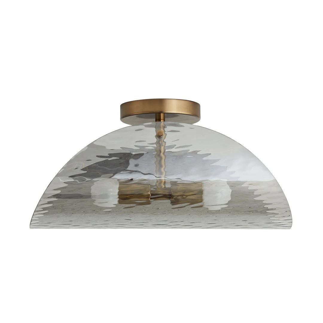 Arteriors Home Bend Flushmount Smoke And Brass 1 Arteriors Home Bend Flushmount Smoke And Brass