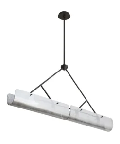 Arteriors Home New Arrivals Bend Linear Chandelier Smoke Steel
