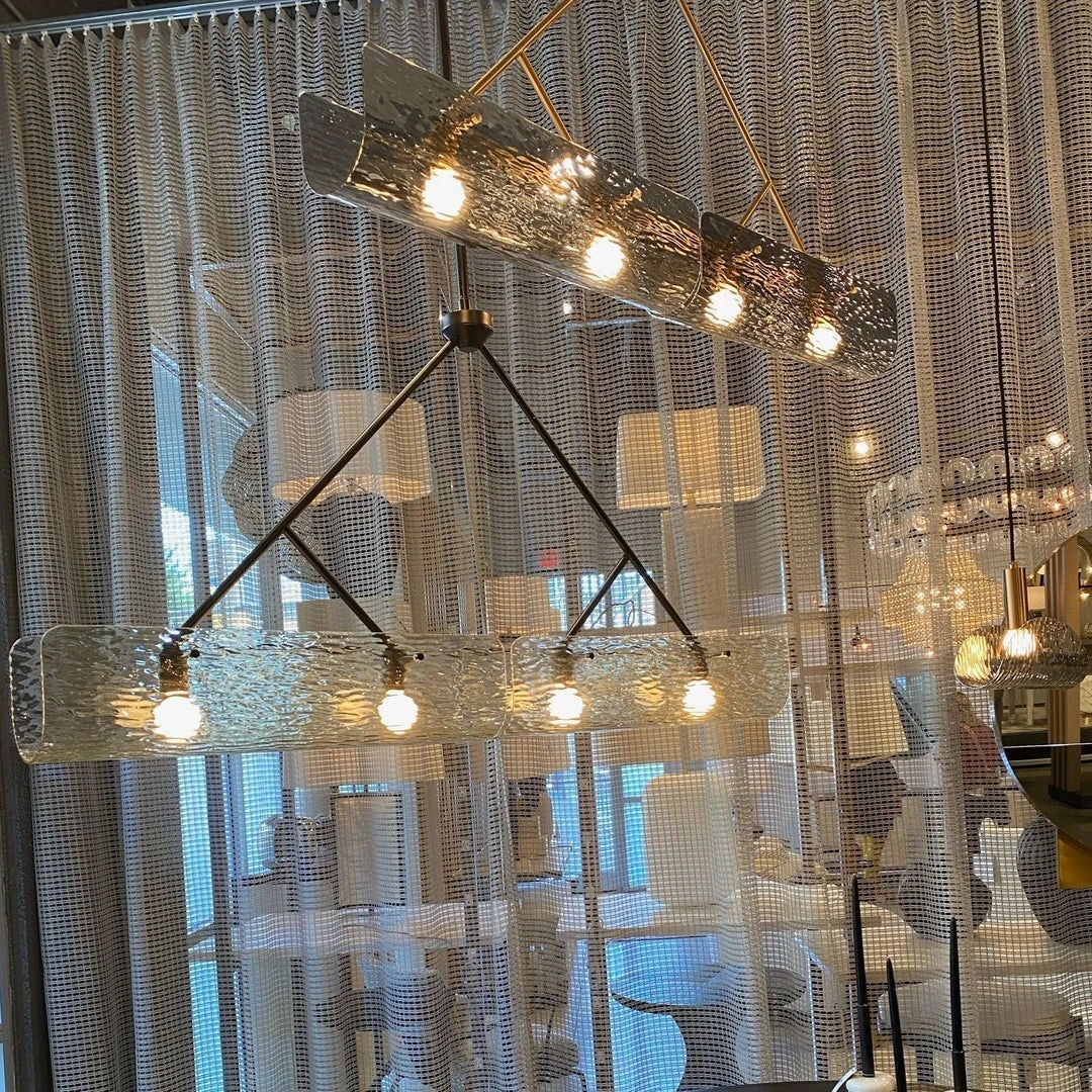 Arteriors Home New Arrivals Bend Linear Pendant Amber Steel 2 Arteriors Home New Arrivals Bend Linear Pendant Amber Steel