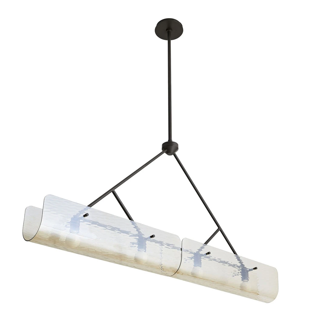 Arteriors Home New Arrivals Bend Linear Pendant Amber Steel 8 Arteriors Home New Arrivals Bend Linear Pendant Amber Steel