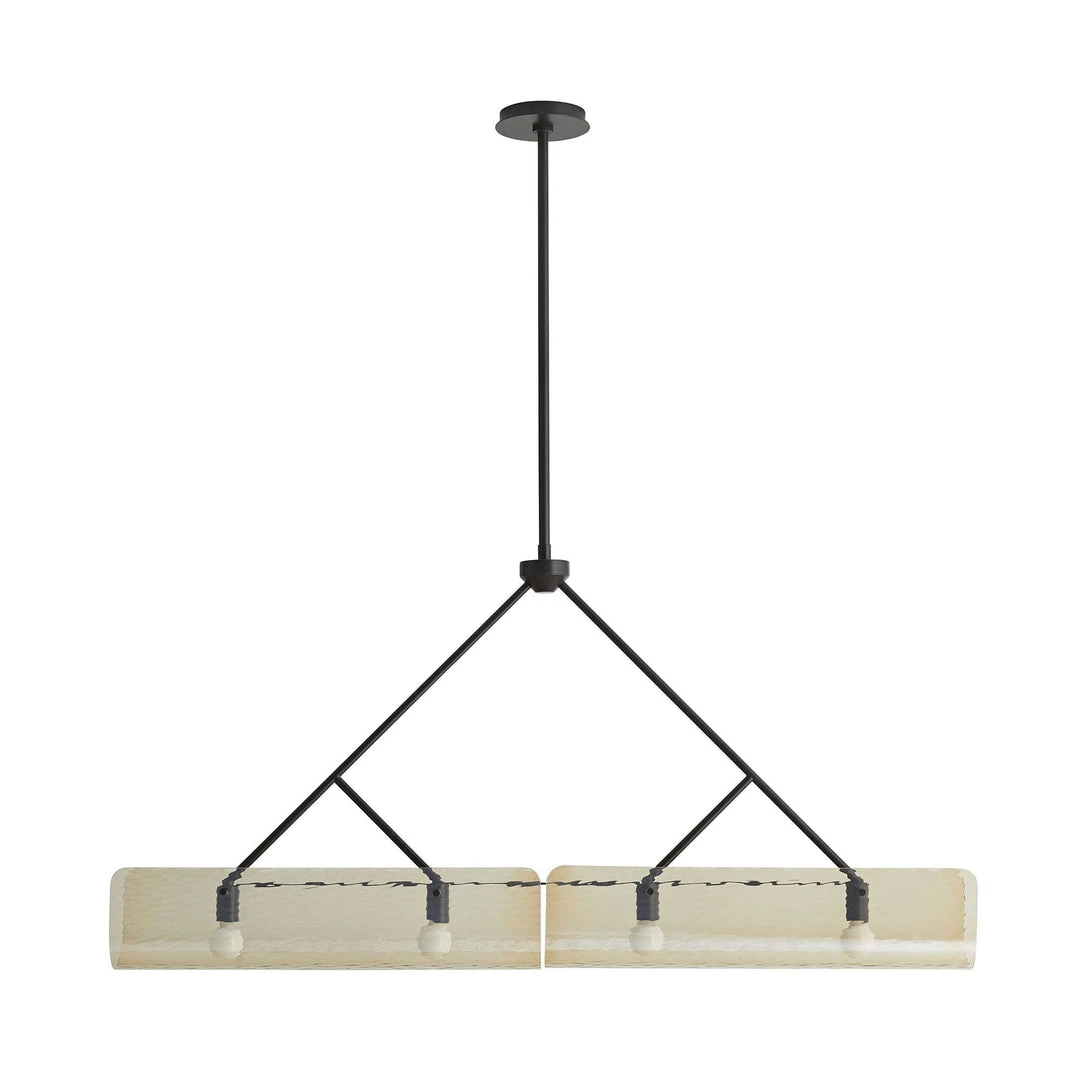 Arteriors Home New Arrivals Bend Linear Pendant Amber Steel 1 Arteriors Home New Arrivals Bend Linear Pendant Amber Steel