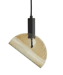 Arteriors Home Bend Pendant Amber Steel