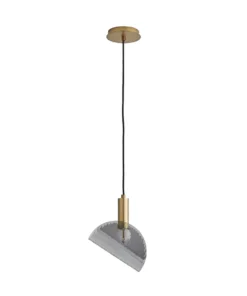 Arteriors Home New Arrivals Bend Pendant Smoke Brass