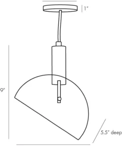 Arteriors Home New Arrivals Bend Pendant Smoke Brass