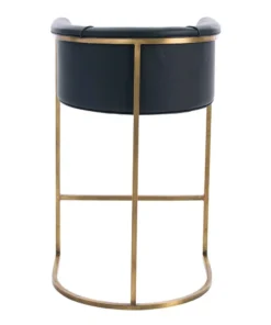 Arteriors Home Calvin Bar Stool Black Leather And Brass 8 Arteriors Home Calvin Bar Stool Black Leather And Brass