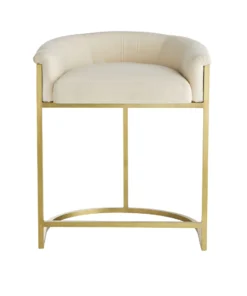 Arteriors Home Calvin Counter Stool Muslin And Antique Brass New Arrivals