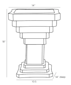 Arteriors Home Cantilever Large Planter 13 Arteriors Home Cantilever Large Planter
