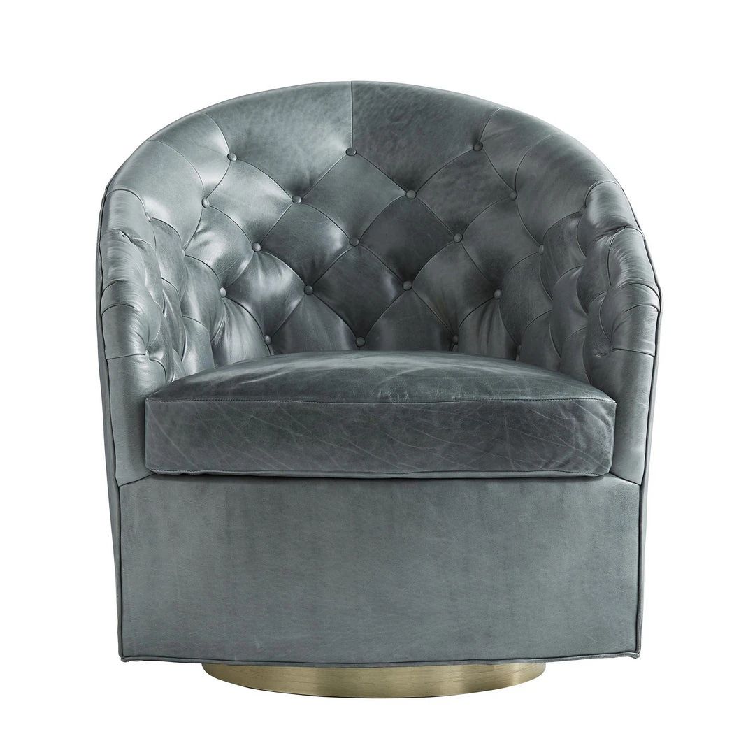 Arteriors Home New Arrivals Capri Chair Juniper Leather Champagne Swivel 3 Arteriors Home New Arrivals Capri Chair Juniper Leather Champagne Swivel