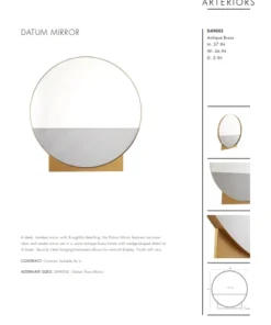 Arteriors Home Datum Mirror 17 Arteriors Home Datum Mirror